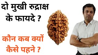 कौन पहने दो मुखी रुद्राक्ष, दो मुखी रुद्राक्ष के फायदे, do mukhi rudraksha ke fayde, 2 mukhi effects