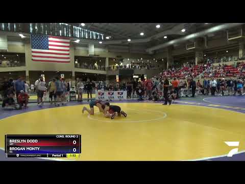 120 Lbs Cons. Round 2 - Breslyn Dodd, NM Vs Brogan Monty, KS D26b