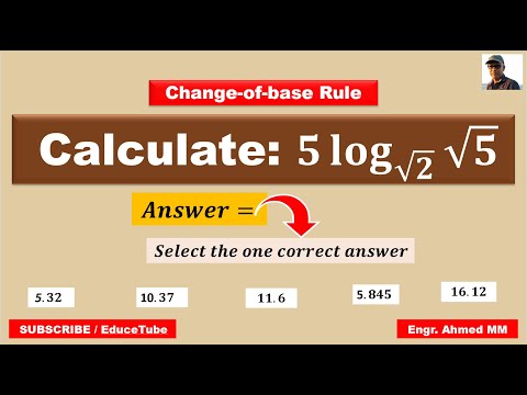 Canadian University Math Test (1M03) Question - 5 /Change-of-base Rule of Logarithms