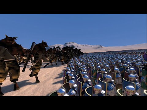FIVE OF LINES OF ROMANS VS MINOTAUR - UEBS MOD - Ultimate Epic Battle Simulator