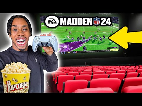 PLAYING MADDEN NFL 24 IN A MOVIE THEATER!!! (CRAZY)