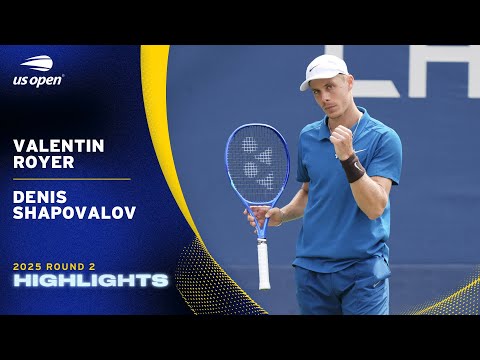 Valentin Royer vs. Denis Shapovalov Highlights | 2025 US Open Round 2