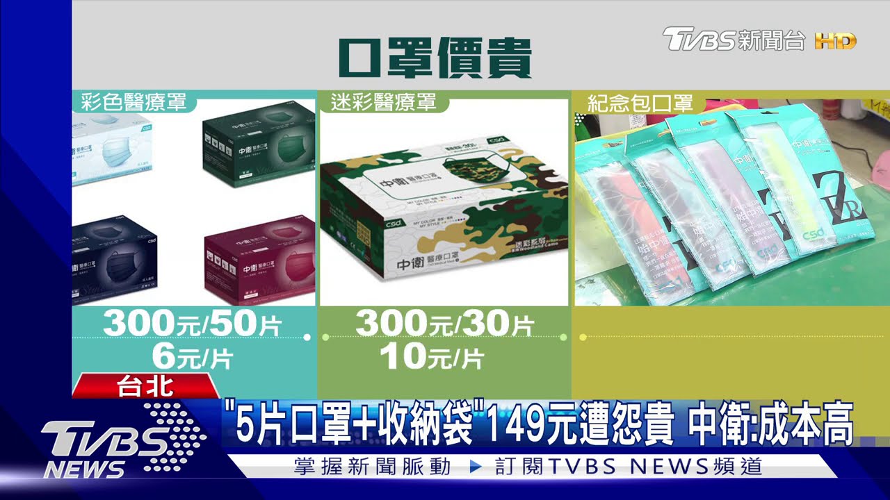「5片口罩加收納袋」149元遭怨貴 中衛:成本高
