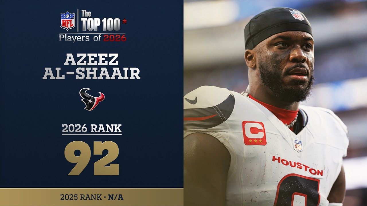 92: Azeez Al-Shaair (LB, Texans) | Top 100 Players of 2026