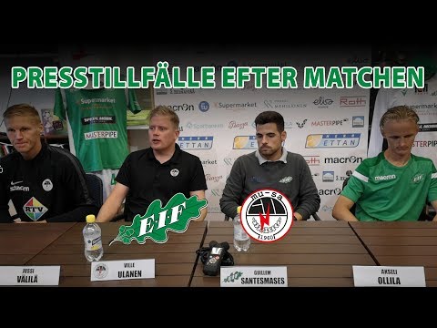 Presstillfälle efter matchen EIF vs Mu-Sa 03082019