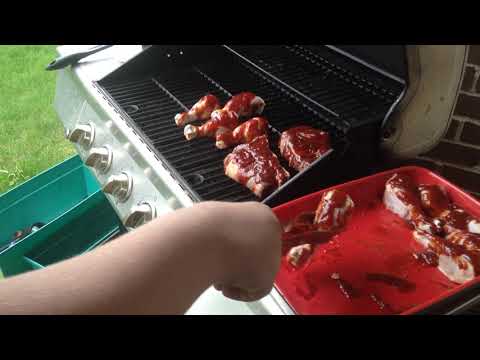Dad (Gary Gould) and Aidan Gould Cooking Some Chicken and Rims on the Grill