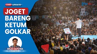 Prabowo, Airlangga Hartarto dan Amran Sulaiman Joget di Makassar, Yakin Paslon 02 Menang 1 Putaran