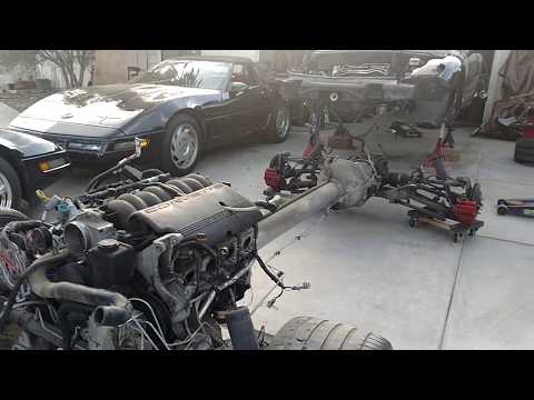 Corvette C5 Powertrain + Suspension Extracted!! Body & Frame Lift Off