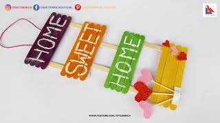 How To Make Your Own Popsicle Stick Door Hanger For Under $5! (Diy, Crafts)