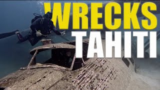 Scuba Diving SEAPLANE Wreck in TAHITI! 🇵🇫