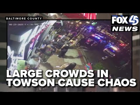 Towson businesses demand action as large crowds cause chaos