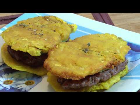 How to Prepare Hamburguer with Plantain- CocinaTv By Juan Gonzalo Angel