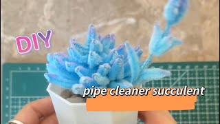 DIY pipe cleaner succulent #diy #diytutorial #easycraft #flowers
