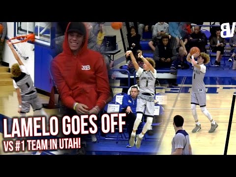 LaMelo Ball ON FIRE w/ Lonzo Watching! Chino Hills VS #1 Utah Team! Chino Hills VS Wasatch Academy