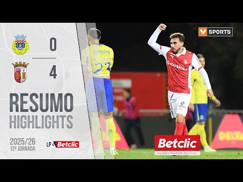 Resumo: Arouca 0-4 Braga (Liga 25/26 #12)
