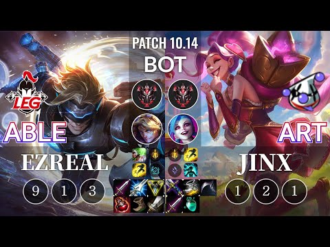 LEG Able Ezreal vs RJ Art Jinx Bot - KR Patch 10.14