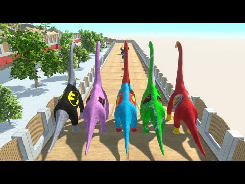 ALL NEW SUPER HERO BRACHIOSAURUS DEATH CLIMB - Animal Revolt Battle Simulator