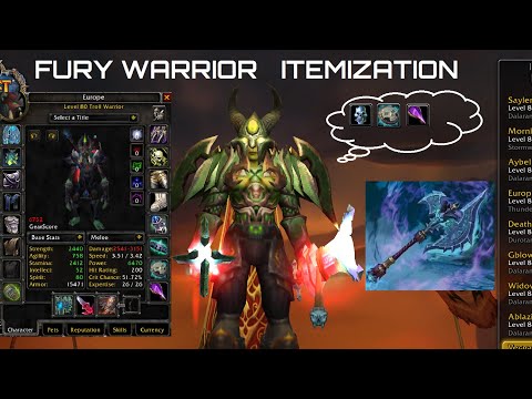 Learn how to build your Fury Warrior in Wrath - ICC Phase (Part 1)