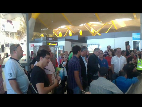 Se paraliza el aeropuerto de Madrid, con los Sabandeños