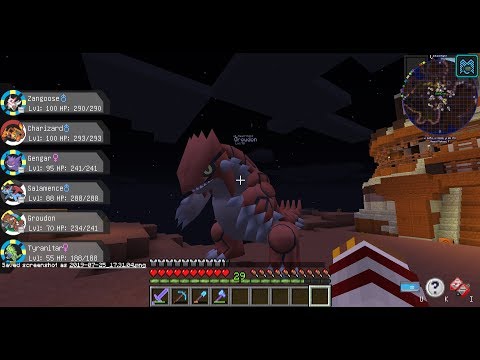 Catching Legendary Groudon in Pixelmon (Hova's Server)