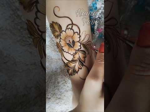 Floral Gulf Mehndi Henna Design 🤎 Unique And Beautiful Mehandi designs #mehndi #henna #floral