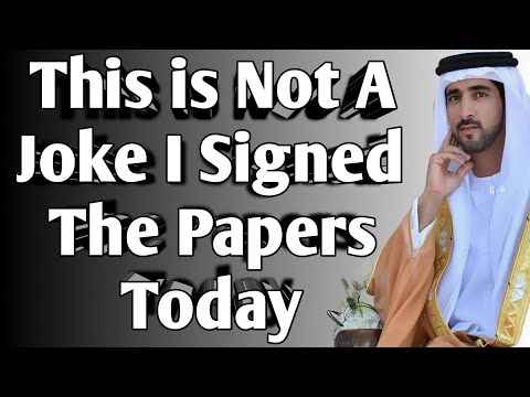 This is Not A Joke I Signed The Papers| Sheikh Hamdan | Fazza Prince of Dubai|fazza New English poem