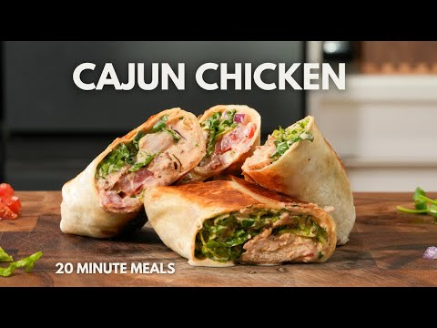 Cajun-Hähnchen-Wraps in 20 Minuten | So einfach und voller Geschmack