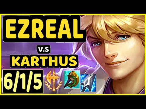 BENJI (EZREAL) vs KARTHUS - 6/1/5 KDA BOTTOM ADC GAMEPLAY - NA Ranked DIAMOND