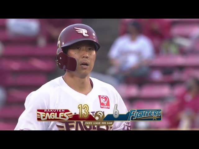【7回裏】イーグルス・鈴木 パ・リーグ最速100安打目はタイムリー2ベースヒット!! 2020/9/13 E-F