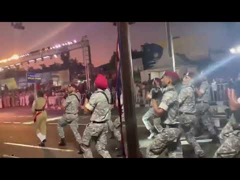 Special Forces of the Army, Navy, & Air Force rehearsing for the parade to be held during Milan 2022