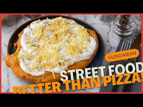 Authentic Hungarian Lángos Recipe – Crispy Fried Bread with Garlic Oil, Sour Cream & Cheese