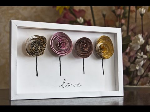 How to make a paper flowers | Wall Frames Flowers DIY Video