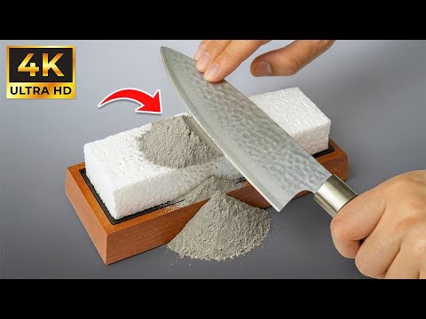 Millionen kennen dieses Geheimnis nicht! Styropor und Zement schärfen Messer besser als Wetzsteine!