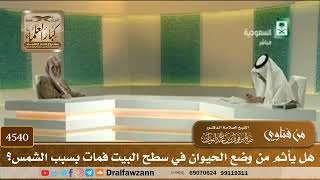 [4540] هل يأثم من وضع الحيوان في سطح البيت فمات بسبب الشمس؟ - صالح الفوزان