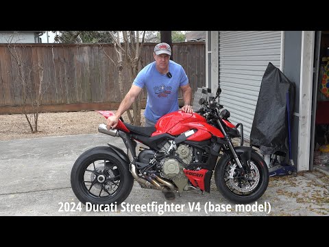 Stock vs full titanium Akrapovic exhaust on '24 Ducati Streetfighter V4