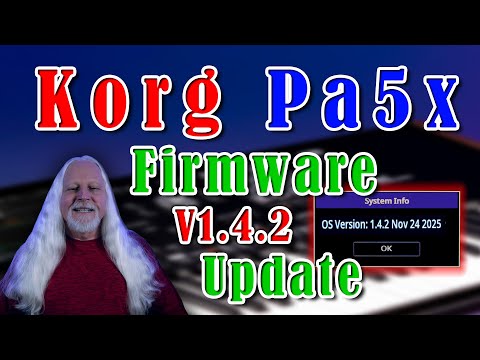 Korg Pa5x Firmware Update 1. 4 .2 Video