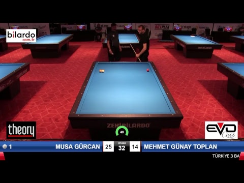 MUSA GÜRCAN & MEHMET GÜNAY TOPLAN Bilardo Maçı - 2018 ERKEKLER 2.ETAP-3.Ön Eleme