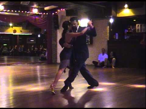  Mariana Dragone  and  Diego Riemer  are  dancing  to  the  tango  "  Fueron Tres Años  "