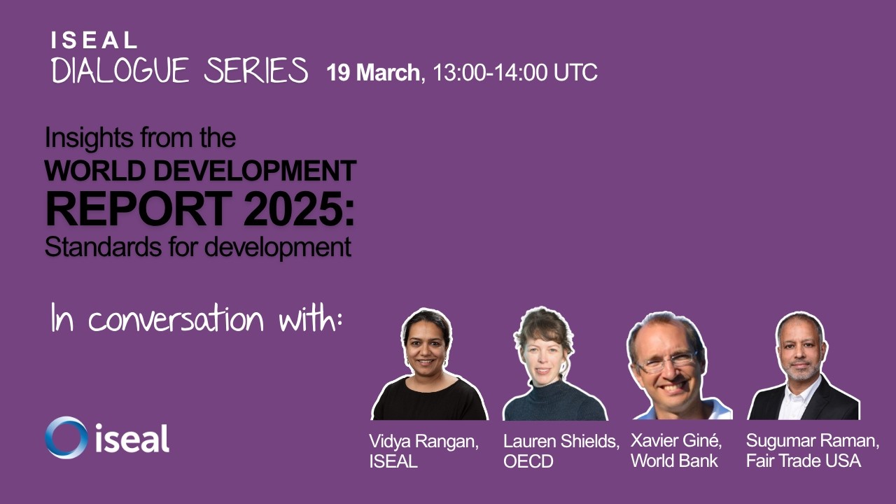 World Development Report 2025: Standards for Development | ISEAL dialogue
