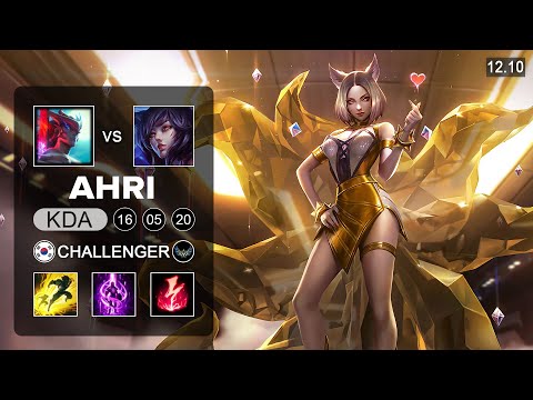 Ahri vs Yone Mid - KR Challenger - Patch 12.10 Season 12