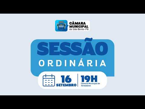 Câmara Municipal São Bento - PB | Sessão Ordinária - 16.09.26