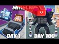 I Survived 100 Days as TV MAN in HARDCORE Minecraft!