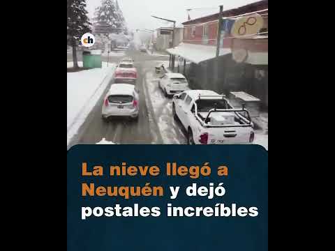La nieve llegó a Neuquén y dejó postales increíbles