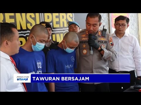 POLRES PURBALINGGA TETAPKAN EMPAT TERSANGKA TAWURAN BERSAJAM
