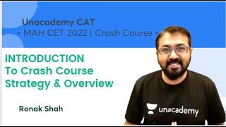 MAH CET 2022 | Crash Course | Introduction & Strategy | Ronak Shah | Unacademy CAT video