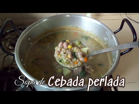 Cómo hacer SOPA DE CEBADA PERLADA CON HUESO CARNUDO DE RES