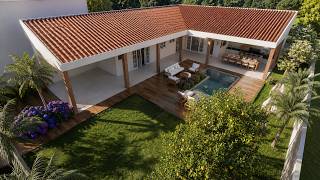 Casa em L com Varandas, Piscina e Área Gourmet | 3 Quartos | Terreno 20x30m | P229.2