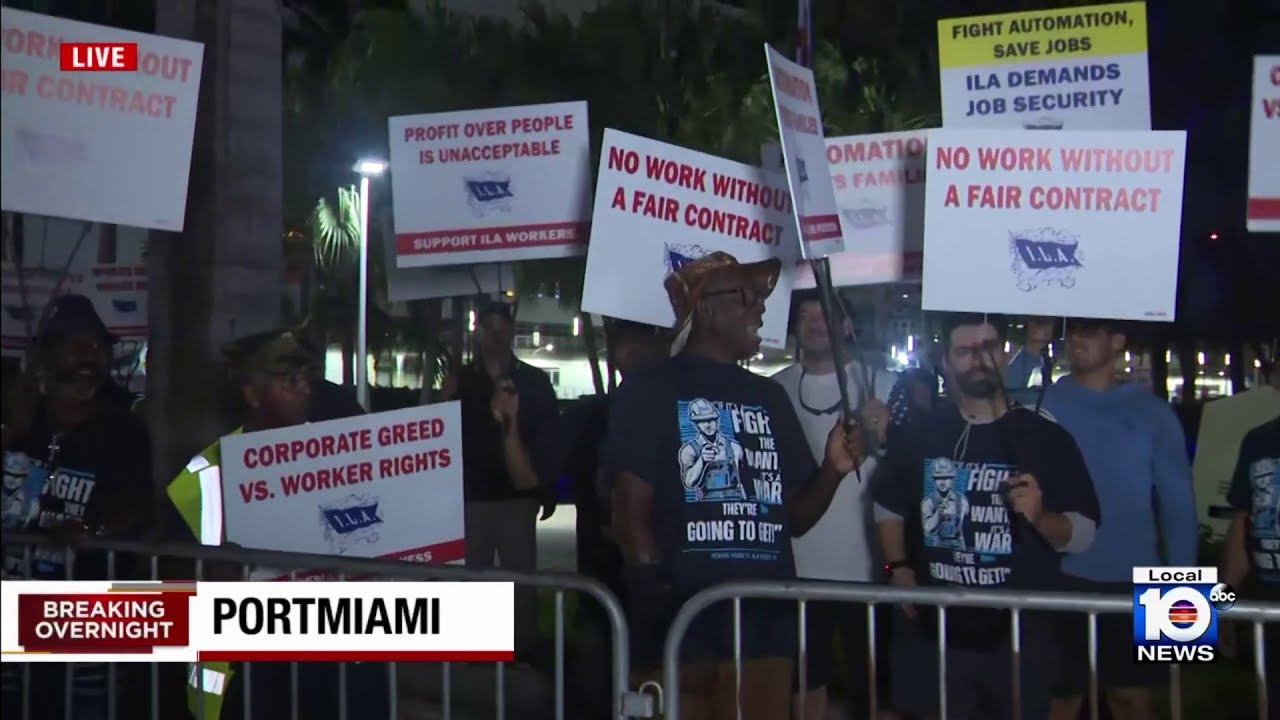 PortMiami dock workers join nationwide strike