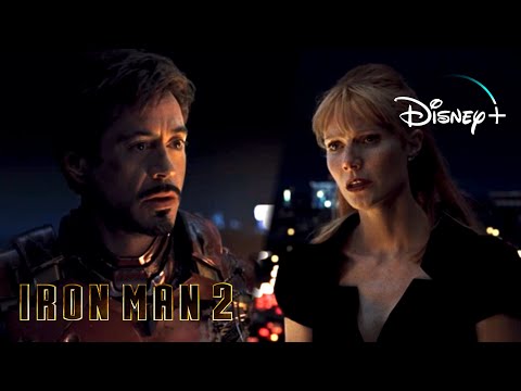 Iron-Man 2 | Tony And Pepper Rooftop Kiss Scene | Disney+ [2010]
