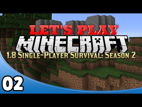 Minecraft 1.8 Single-Player Survival Season 2 - Ep. 2: Beginning the Outpost